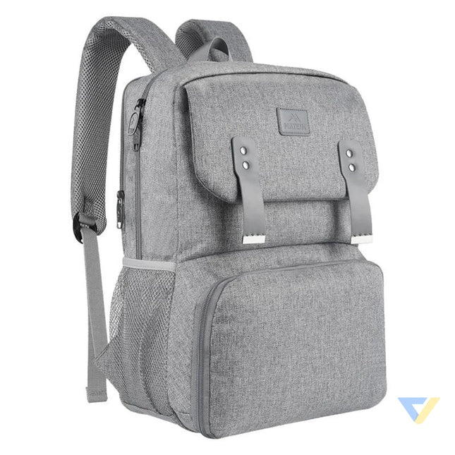 Laptop Backpack / Lunch Bag 15.6’’ Matein 1161 USB Grey Bags cases backpacks
