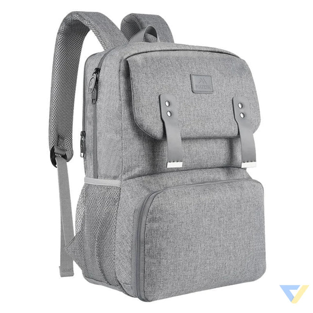 Laptop Backpack / Lunch Bag 15.6’’ Matein 1161 USB Grey Bags cases backpacks