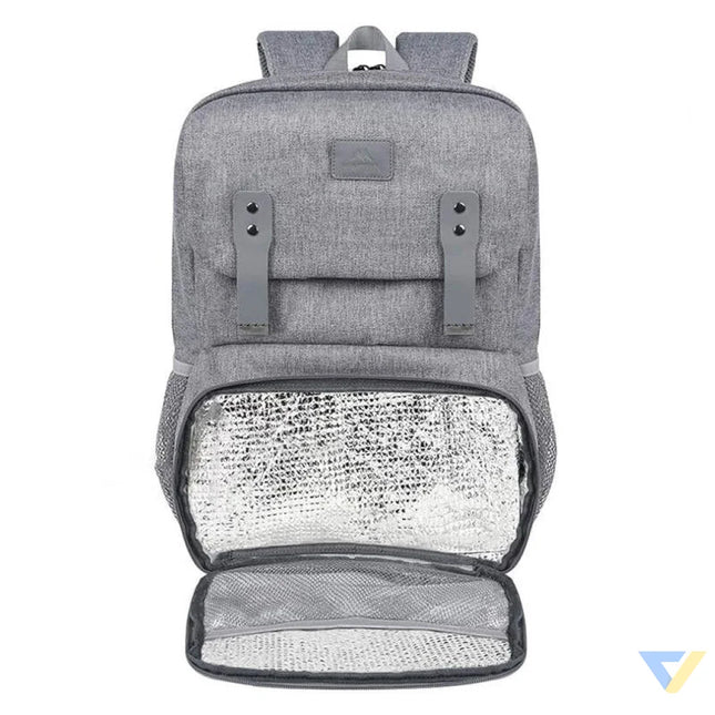Laptop Backpack / Lunch Bag 15.6’’ Matein 1161 USB Grey Bags cases backpacks