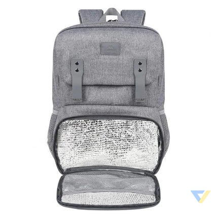 Laptop Backpack / Lunch Bag 15.6’’ Matein 1161 USB Grey Bags cases backpacks