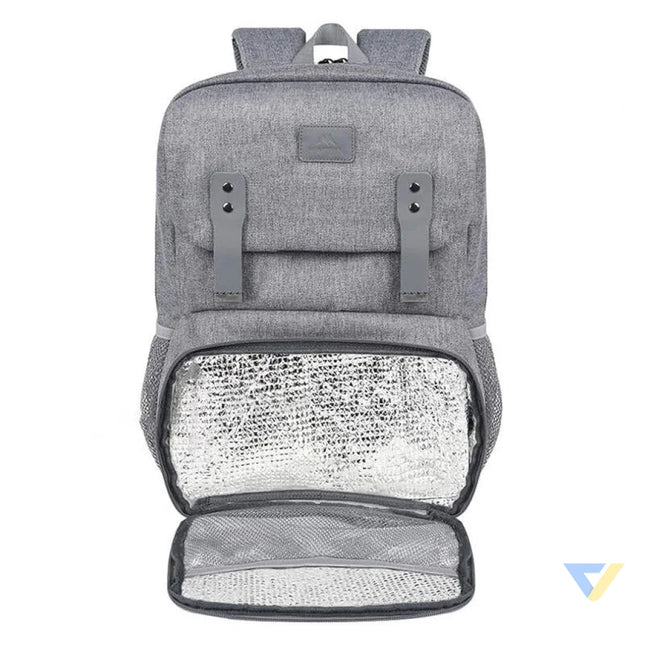 Laptop Backpack / Lunch Bag 15.6’’ Matein 1161 USB Grey Bags cases backpacks