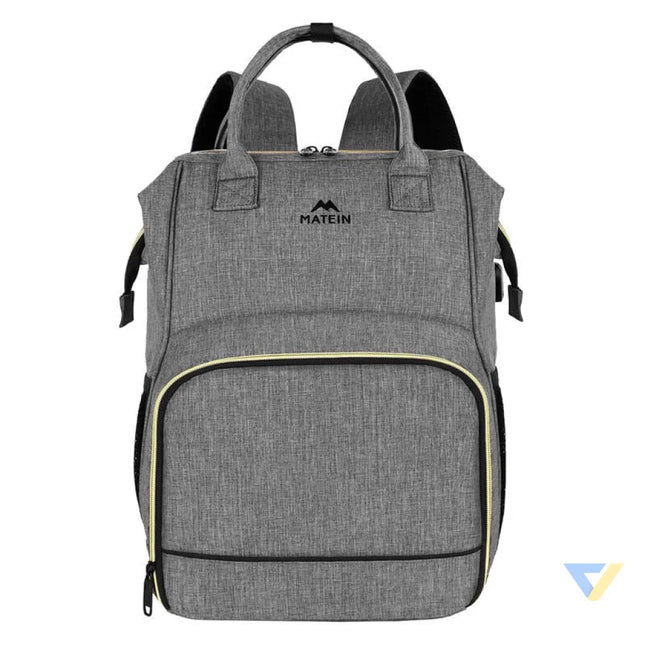 Laptop Backpack / Lunch Bag 15.6’’ Matein 1368 USB Grey Bags cases backpacks