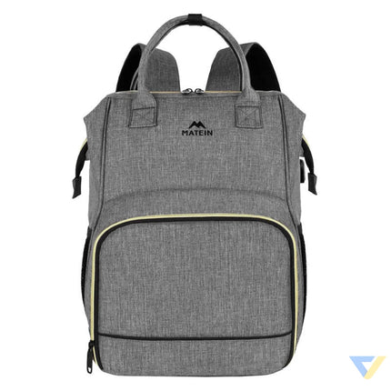 Laptop Backpack / Lunch Bag 15.6’’ Matein 1368 USB Grey Bags cases backpacks