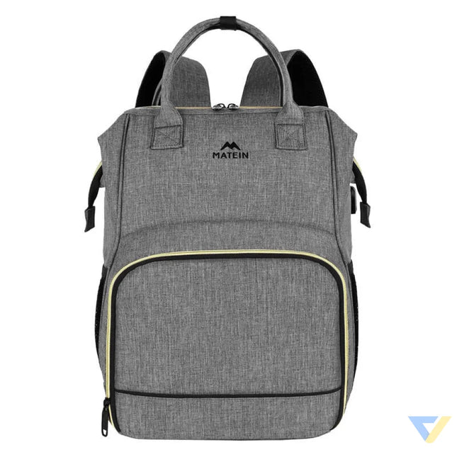 Laptop Backpack / Lunch Bag 15.6’’ Matein 1368 USB Grey Bags cases backpacks