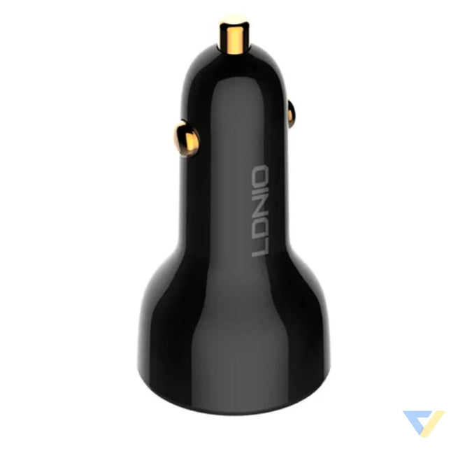 LDNIO C101 Car Charger USB + USB C 100W + USB C to Lightning Cable (Black) Car chargers