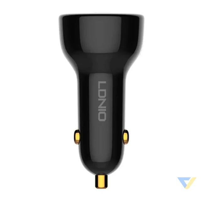 LDNIO C101 Car Charger USB + USB C 100W + USB C to Lightning Cable (Black) Car chargers