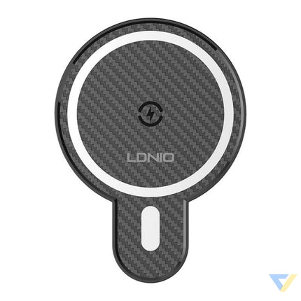 LDNIO Car Mount,MA20 with inductive charger 15W and metal ring (Black) Phone holders