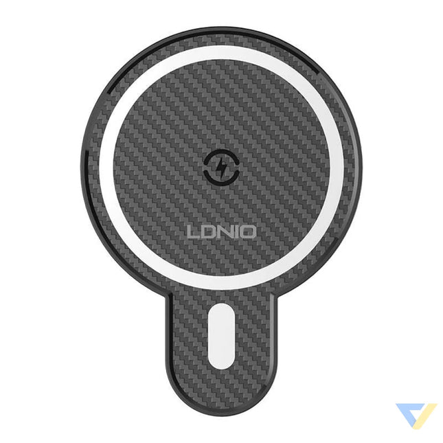 LDNIO Car Mount,MA20 with inductive charger 15W and metal ring (Black) Phone holders