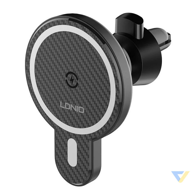 LDNIO Car Mount,MA20 with inductive charger 15W and metal ring (Black) Phone holders