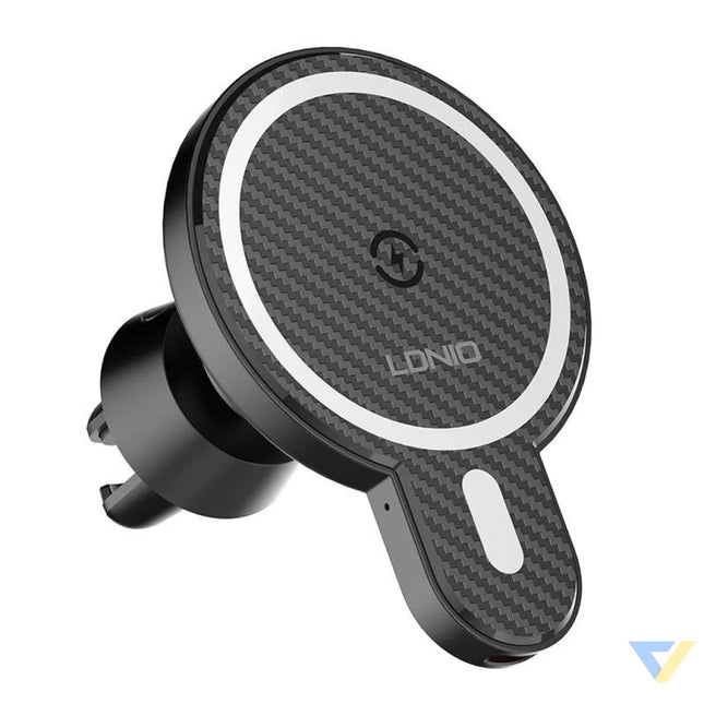 LDNIO Car Mount,MA20 with inductive charger 15W and metal ring (Black) Phone holders