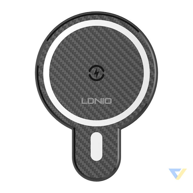 LDNIO Car Mount,MA20 with inductive charger 15W and metal ring (Black) Phone holders