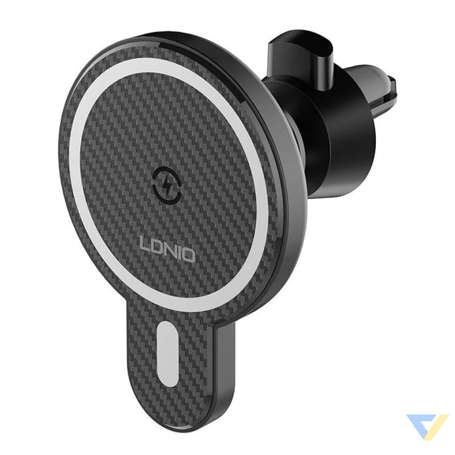 LDNIO Car Mount,MA20 with inductive charger 15W and metal ring (Black) Phone holders