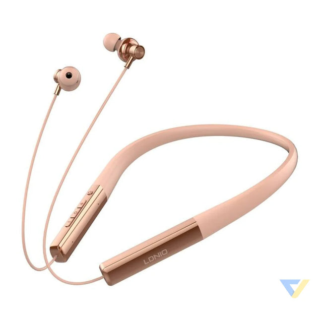 LDNIO N01 wireless neckband headphones (rose gold) Sports