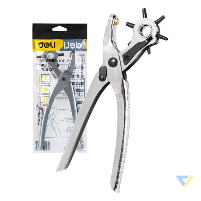 Leather Hole Punch 9’’ Deli Tools EDL1919C (silver) Pliers