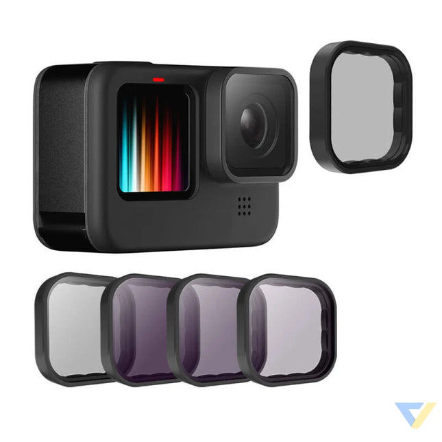 Lens filter set CPL + ND 8/16/32 Telesin for GoPro Hero 9 / Hero 10 / Hero 11 / Hero 12 (GP FLT 903) For sports cameras
