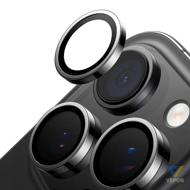 Lensguard Camera Glass for iPhone 16 ProMax (Black) For smartphones