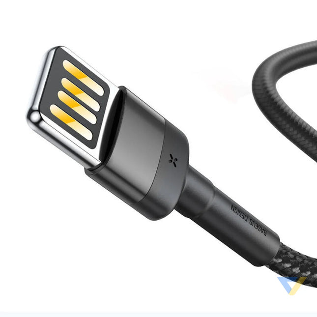 Lightning USB cable (reversible) Baseus Cafule 2.4A 1m (gray black) USB to Lightning
