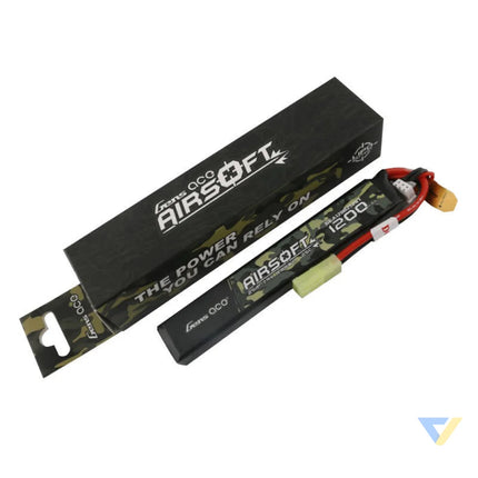 Lipo Battery GENS ACE AIRSOFT GUN 1200mAh 7.4V 2S1P 25C Lithium and NiMH