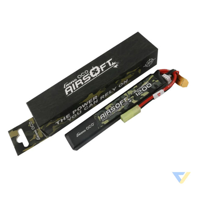 Lipo Battery GENS ACE AIRSOFT GUN 1200mAh 7.4V 2S1P 25C Lithium and NiMH