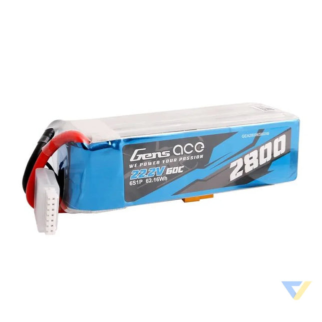 Lipo Gens ace 2800mAh 22.2V 60C 6S1P battery with XT60 connector Lithium and NiMH