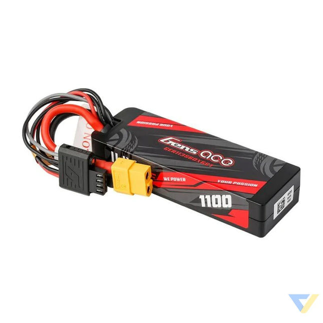 Lipo Gens ace G Tech 1100mAh 11.1V 3S1P 60C GRP 76 Hardcase Battery with XT60 Plug Lithium and NiMH