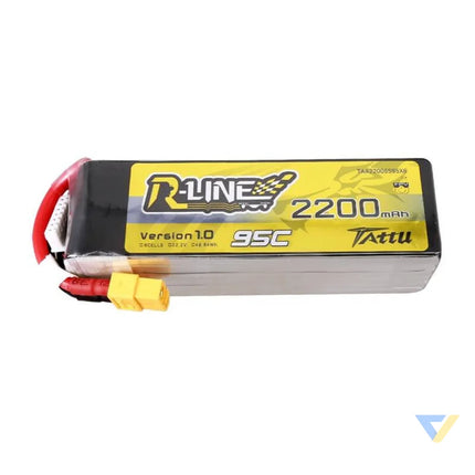 Lipo Tattu R Line 22.2V 2200mAh 6S 95C battery with XT60 connector Lithium and NiMH