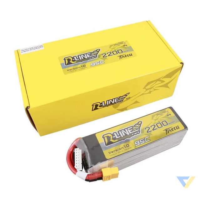 Lipo Tattu R Line 22.2V 2200mAh 6S 95C battery with XT60 connector Lithium and NiMH