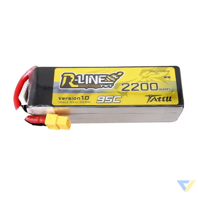 Lipo Tattu R Line 22.2V 2200mAh 6S 95C battery with XT60 connector Lithium and NiMH