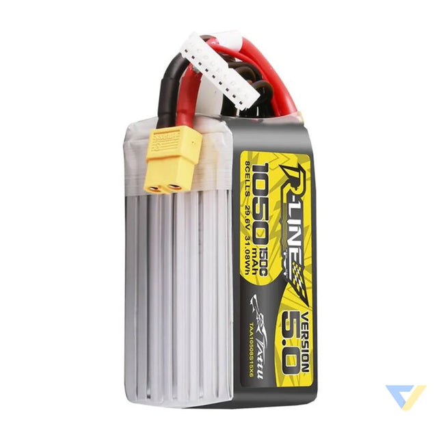 Lipo Tattu R Line Version 5.0 1050mAh 29.6V 8S 150C battery with XT60 connector Lithium and NiMH
