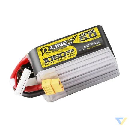 Lipo Tattu R Line Version 5.0 1050mAh 29.6V 8S 150C battery with XT60 connector Lithium and NiMH
