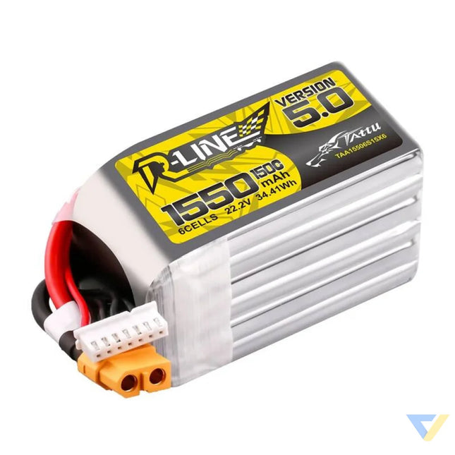Lipo Tattu R Line Version 5.0 1550mAh 22.2V 150C 6S battery with XT60 connector Lithium and NiMH