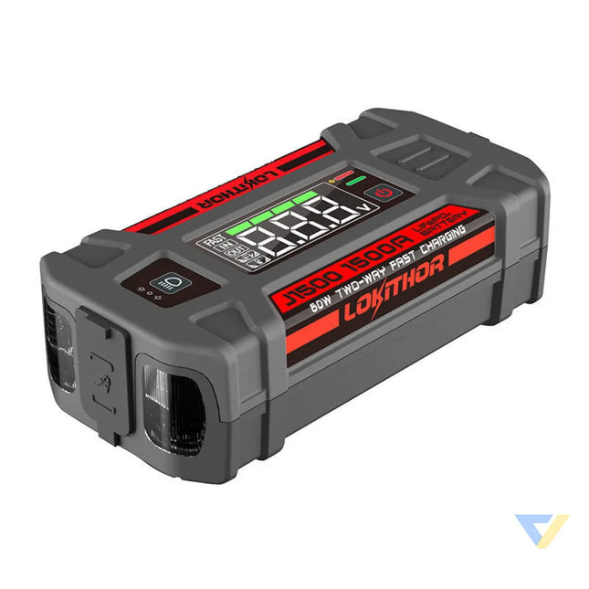 Lokithor J1500 Jump Starter / Booster 1000A + Powerbank 12000mAh + Flashlight 3 in 1 Device working in 20°C Jump