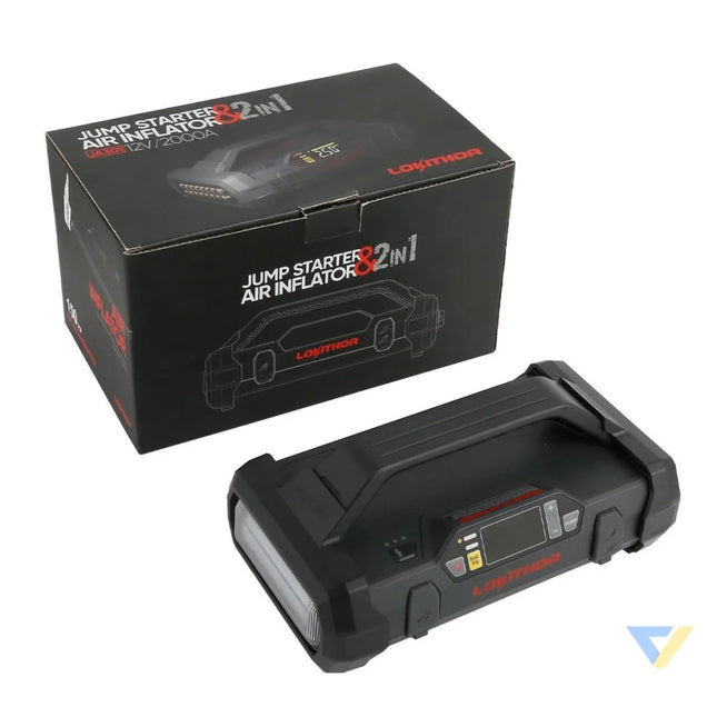 Lokithor JA301 Jump Starter / Booster 2000A + Powerbank 20000mAh + Compressor + Flashlight 4 in 1 Device Jump starters