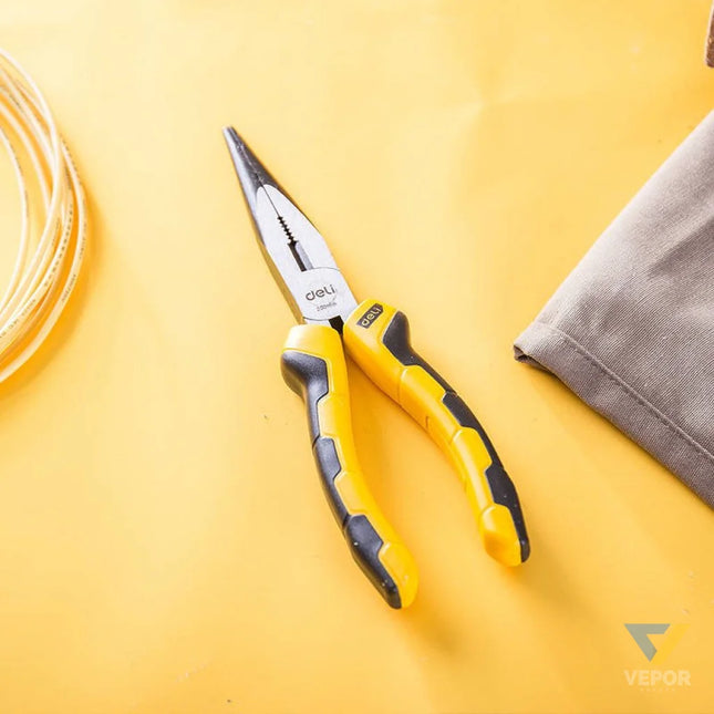 Long Nose Pliers 8’’ Deli Tools EDL2108 (yellow) Pliers