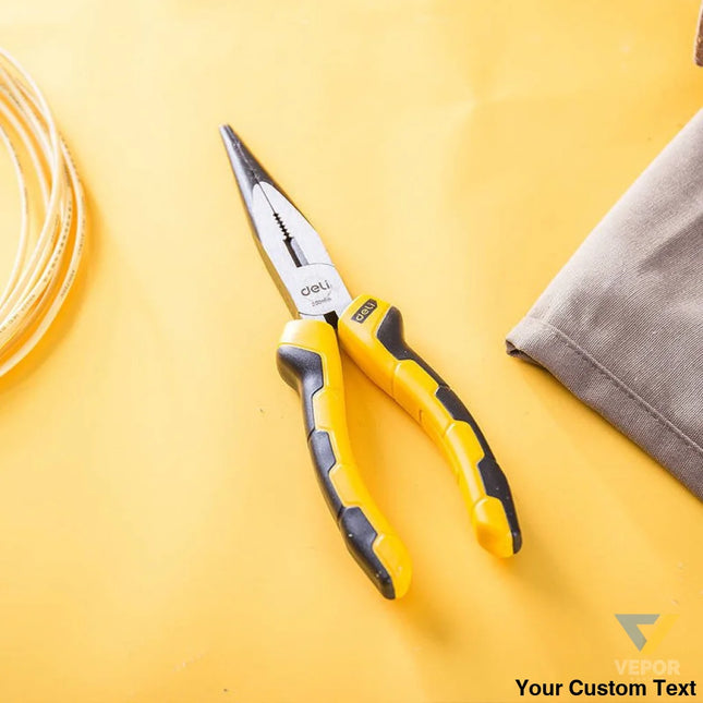 Long Nose Pliers 8’’ Deli Tools EDL2108 (yellow) Pliers
