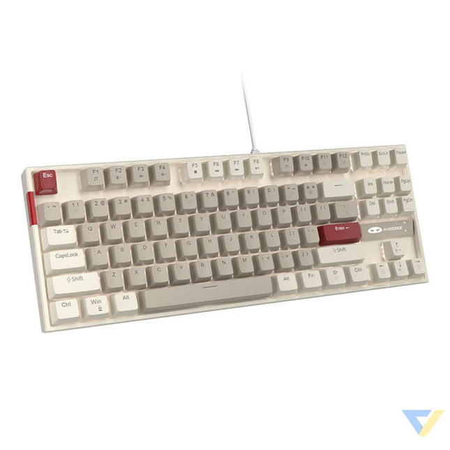 MageGee MK STAR wired keyboard (retro white gray) Wired