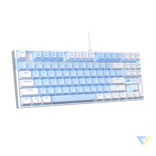 MageGee MK STAR wired keyboard (white and blue) Wired