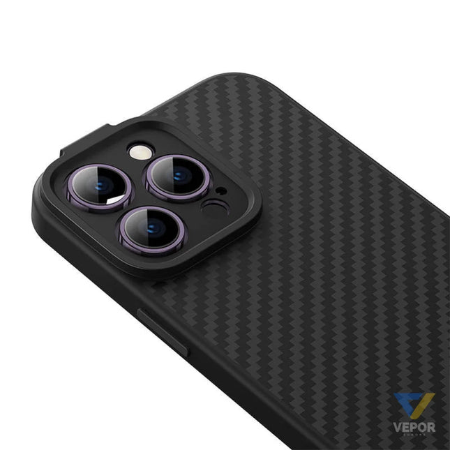 Magnetic Case Baseus Synthetic Fiber Series for iPhone 14 Pro (black) + tempered glass + cleaning kit Protective cases