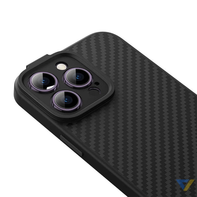 Magnetic Case Baseus Synthetic Fiber Series for iPhone 14 Pro (black) + tempered glass + cleaning kit Protective cases