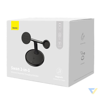 Magnetic Charging Bracket Baseus Swan 3 in 1 20W (black) Wireless chargers