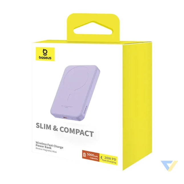 Magnetic Mini Powerbank Baseus 5000mAh 20W (purple) Powerbanks