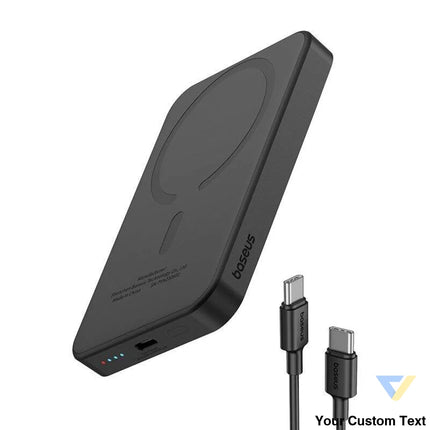 Magnetic Mini Powerbank Baseus 5000mAh USB C 20W (black) Powerbanks