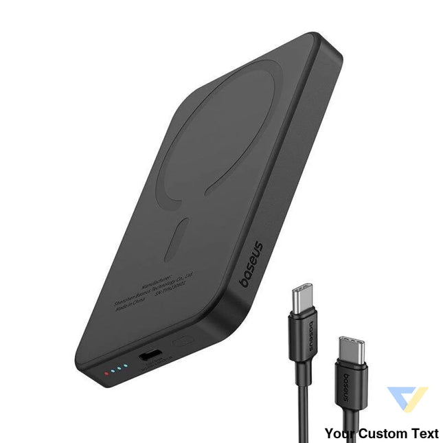 Magnetic Mini Powerbank Baseus 5000mAh USB C 20W (black) Powerbanks