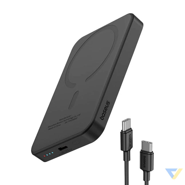 Magnetic Mini Powerbank Baseus 5000mAh USB C 20W (black) Powerbanks