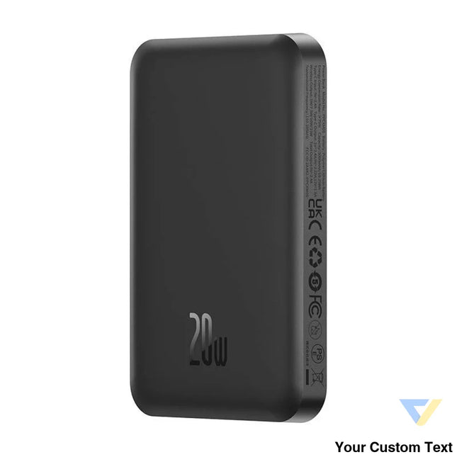 Magnetic Mini Powerbank Baseus 5000mAh USB C 20W (black) Powerbanks