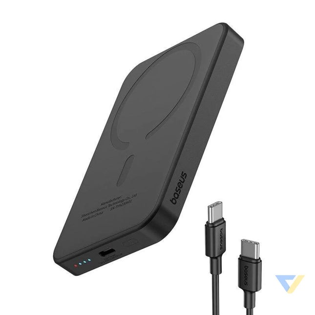 Magnetic Mini Powerbank Baseus 5000mAh USB C 20W (black) Powerbanks