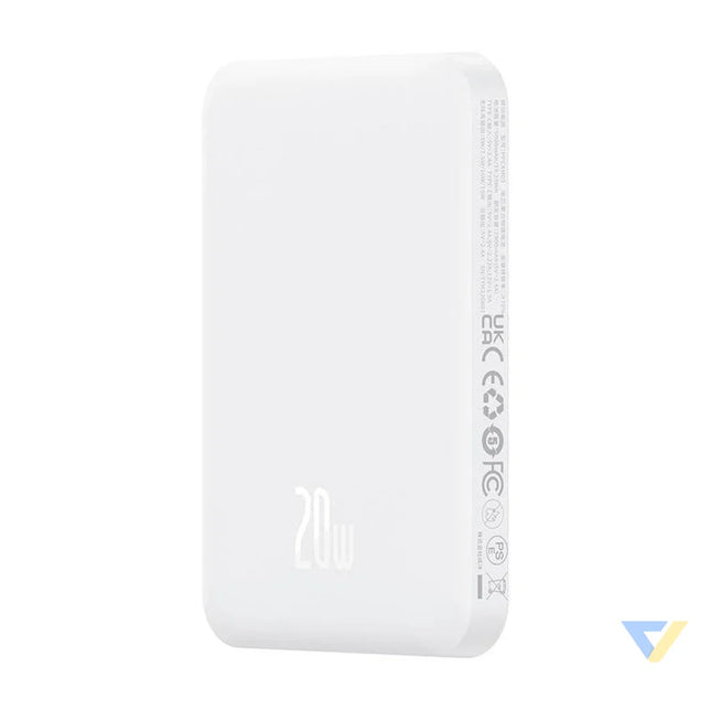 Magnetic Mini Powerbank Baseus 5000mAh USB C 20W (white) Powerbanks