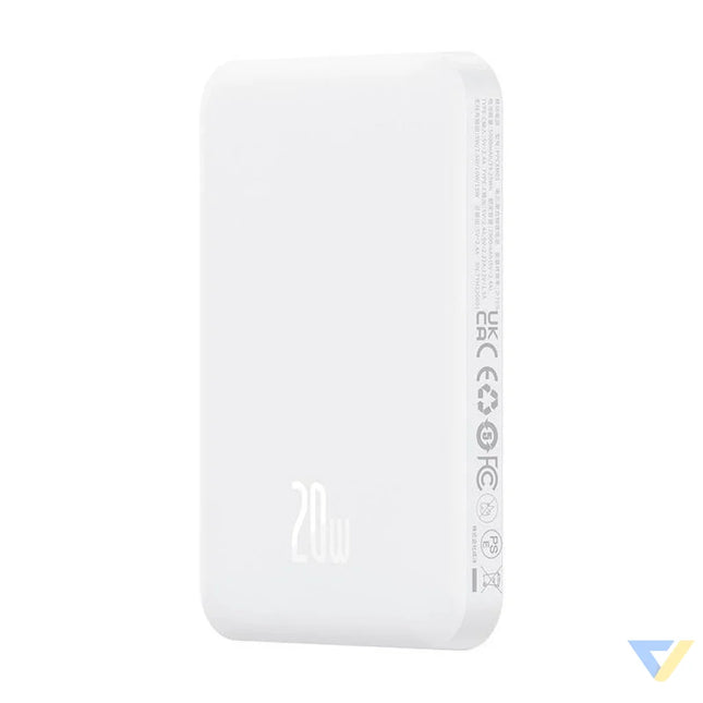 Magnetic Mini Powerbank Baseus 5000mAh USB C 20W (white) Powerbanks