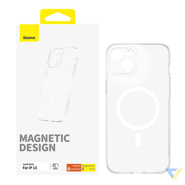Magnetic Phone Case for iP 13 Baseus OS Lucent Series (Clear) Protective cases for smartphones