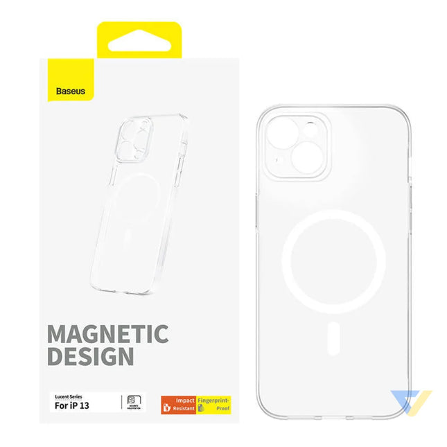 Magnetic Phone Case for iP 13 Baseus OS Lucent Series (Clear) Protective cases for smartphones